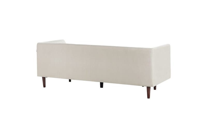 3-sitssoffa Byske Beige, mörkt trä - Beige, mörkt trä - Möbler - Vardagsrum - Soffor - 3-sits soffor