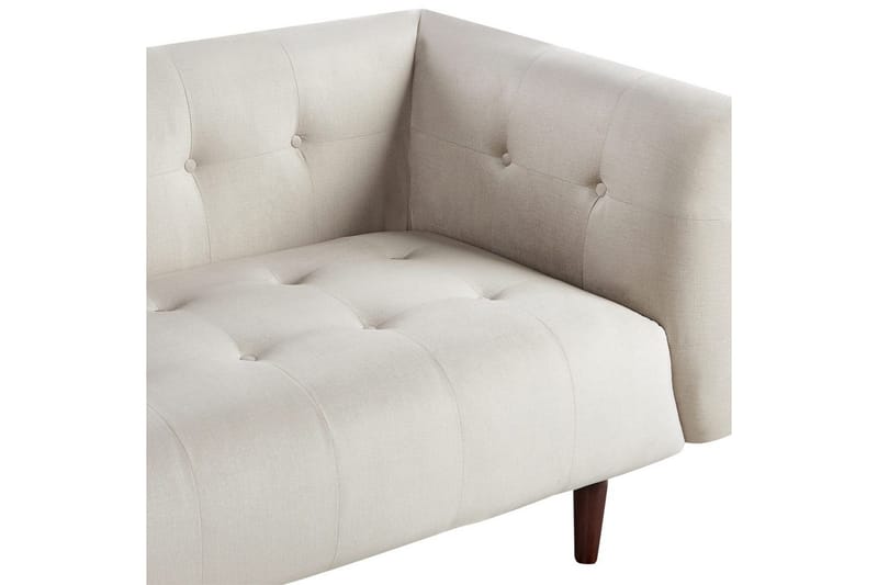 3-sitssoffa Byske Beige, mörkt trä - Beige, mörkt trä - Möbler - Vardagsrum - Soffor - 3-sits soffor