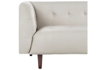 3-sitssoffa Byske Beige, mörkt trä - Beige, mörkt trä - Möbler - Vardagsrum - Soffor - 3-sits soffor