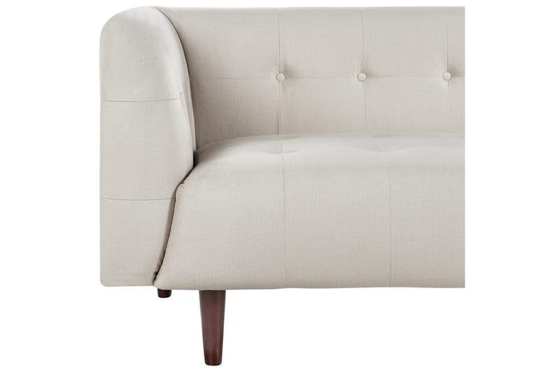 3-sitssoffa Byske Beige, mörkt trä - Beige, mörkt trä - Möbler - Vardagsrum - Soffor - 3-sits soffor