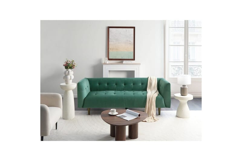 3-sitssoffa Byske Grönt, mörkt trä - Grönt, mörkt trä - Möbler - Vardagsrum - Soffor - 3-sits soffor