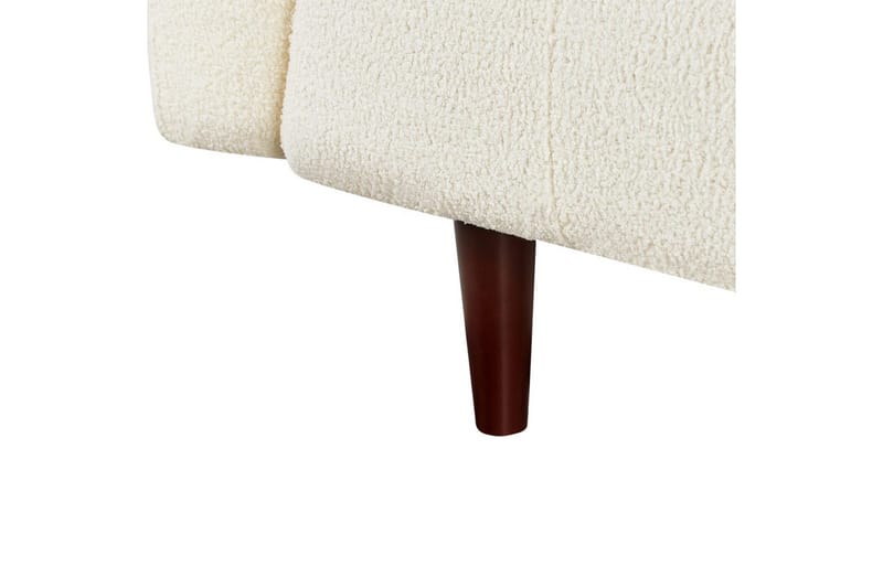 3-sitssoffa Byske Vitt, mörkt trä - Vit - Möbler - Vardagsrum - Soffor - 3-sits soffor