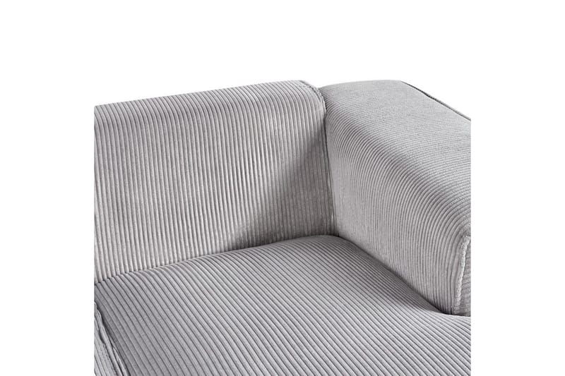 3-sitssoffa Dolva Grå, svart, Vänstervänd - Grå - Möbler - Vardagsrum - Soffor - Divansoffa & schäslong