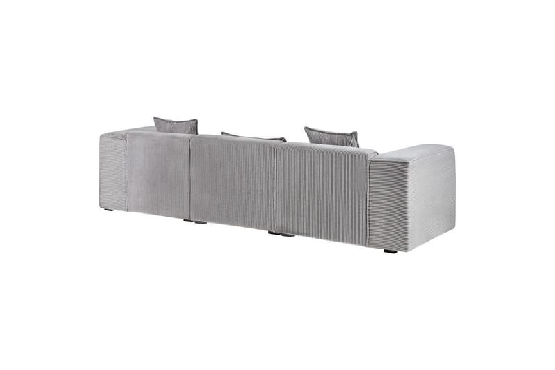 3-sitssoffa Dolva Grå, svart, Vänstervänd - Grå - Möbler - Vardagsrum - Soffor - Divansoffa & schäslong