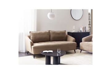 3-sitssoffa Hobro Brun, Svart - Brun, Svart - Möbler - Vardagsrum - Soffor - 3-sits soffor
