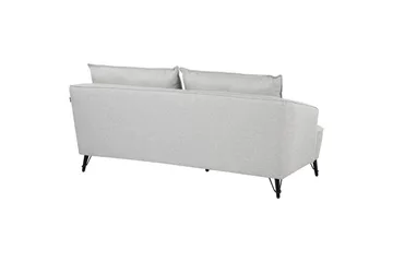 3-sitssoffa Hobro Grå, svart - Grå, svart - Möbler - Vardagsrum - Soffor - 3-sits soffor