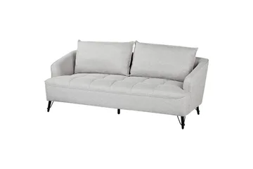 3-sitssoffa Hobro Grå, svart - Grå, svart - Möbler - Vardagsrum - Soffor - 3-sits soffor