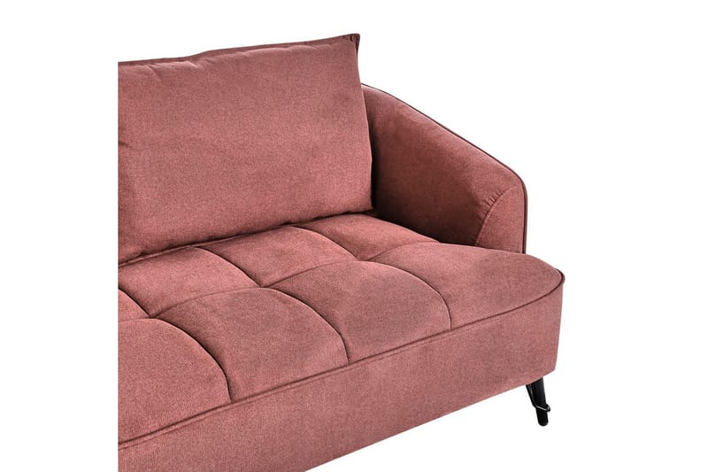 3-sitssoffa Hobro Röd, Svart - Rosa - Möbler - Vardagsrum - Soffor - 3-sits soffor