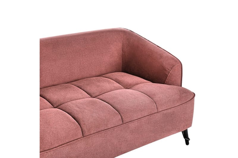 3-sitssoffa Hobro Röd, Svart - Rosa - Möbler - Vardagsrum - Soffor - 3-sits soffor