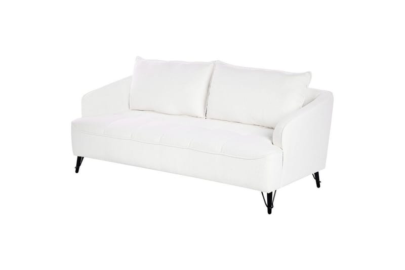 3-sitssoffa Hobro Vit, Svart - Vit, Svart - Möbler - Vardagsrum - Soffor - 3-sits soffor