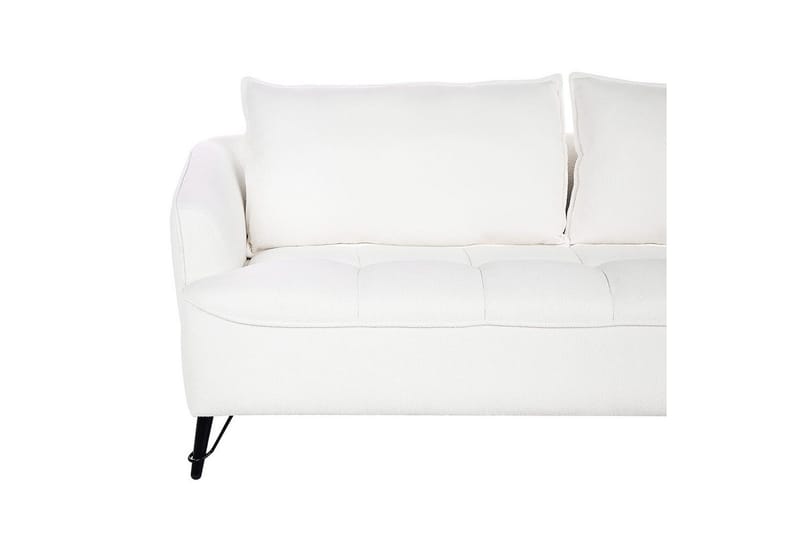 3-sitssoffa Hobro Vit, Svart - Vit, Svart - Möbler - Vardagsrum - Soffor - 3-sits soffor
