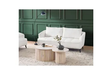 3-sitssoffa Hobro Vit, Svart - Vit, Svart - Möbler - Vardagsrum - Soffor - 3-sits soffor