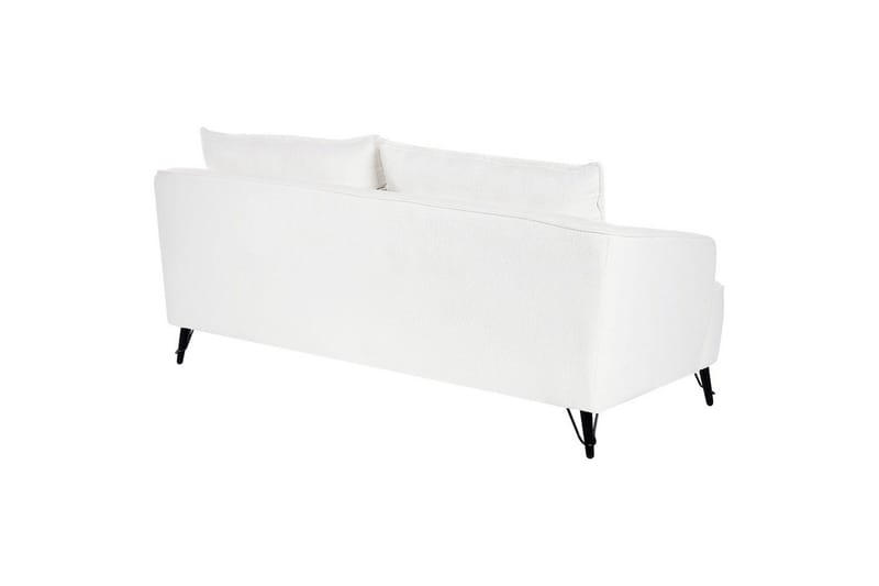 3-sitssoffa Hobro Vit, Svart - Vit, Svart - Möbler - Vardagsrum - Soffor - 3-sits soffor