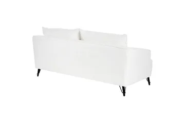 3-sitssoffa Hobro Vit, Svart - Vit, Svart - Möbler - Vardagsrum - Soffor - 3-sits soffor