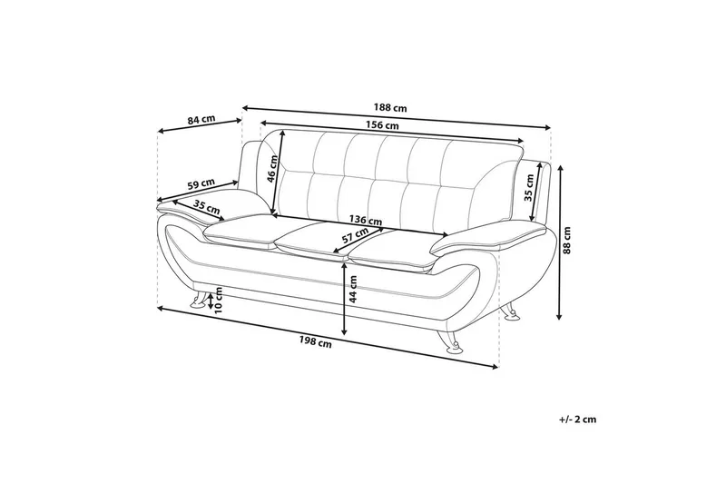 3-sitssoffa Leira - Möbler - Vardagsrum - Soffor - Skinnsoffor