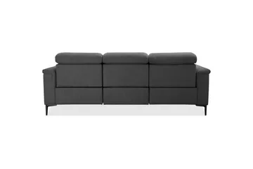 3-sitssoffa Lund Antracit, Belfast tyg, Manuell vilstol - Antracit, Belfast tyg, Manuell vilstol - Möbler - Vardagsrum - Soffor - Reclinersoffor & Biosoffor