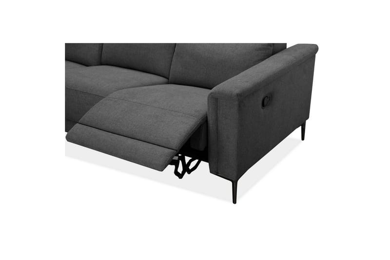 3-sitssoffa Lund Antracit, Belfast tyg, Manuell vilstol - Antracit, Belfast tyg, Manuell vilstol - Möbler - Vardagsrum - Soffor - Reclinersoffor & Biosoffor