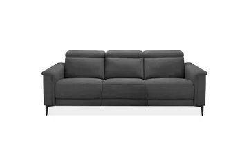 3-sitssoffa Lund Antracit, Belfast tyg, Manuell vilstol - Antracit, Belfast tyg, Manuell vilstol - Möbler - Vardagsrum - Soffor - Reclinersoffor & Biosoffor