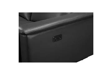 3-sitssoffa Lund Grå, Läder/PU, Elektrisk vilstol - Grå, Läder/PU, Elektrisk vilstol - Möbler - Vardagsrum - Soffor - Reclinersoffor & Biosoffor