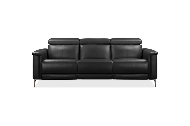 3-sitssoffa Lund Grå, Läder/PU, Elektrisk vilstol - Grå, Läder/PU, Elektrisk vilstol - Möbler - Vardagsrum - Soffor - Reclinersoffor & Biosoffor