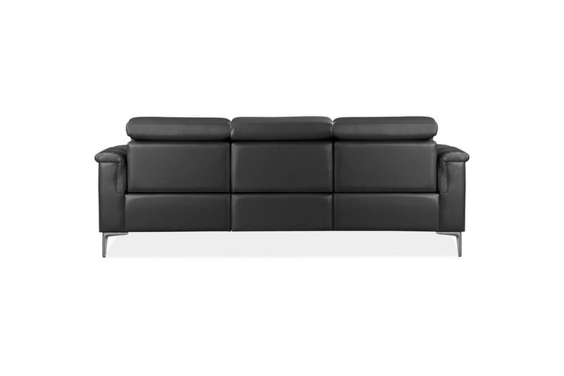3-sitssoffa Lund Grå, Läder/PU, Manuell vilstol - Grå, Läder/PU, Manuell vilstol - Möbler - Vardagsrum - Soffor - Reclinersoffor & Biosoffor