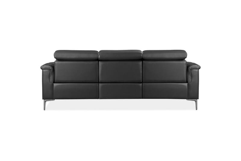 3-sitssoffa Lund Grå, Läder/PU, Manuell vilstol - Grå, Läder/PU, Manuell vilstol - Möbler - Vardagsrum - Soffor - Reclinersoffor & Biosoffor