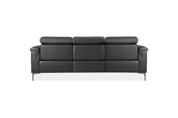 3-sitssoffa Lund Grå, PU, Manuell vilstol - Grå, PU, Manuell vilstol - Möbler - Vardagsrum - Soffor - Reclinersoffor & Biosoffor