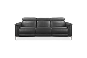 3-sitssoffa Lund Grå, PU, Manuell vilstol - Grå, PU, Manuell vilstol - Möbler - Vardagsrum - Soffor - Reclinersoffor & Biosoffor