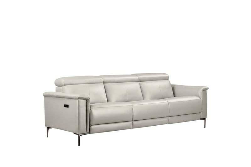 3-sitssoffa Lund Kräm, Läder/PU, Elektrisk vilstol - Kräm, Läder/PU, Elektrisk vilstol - Möbler - Vardagsrum - Soffor - Reclinersoffor & Biosoffor