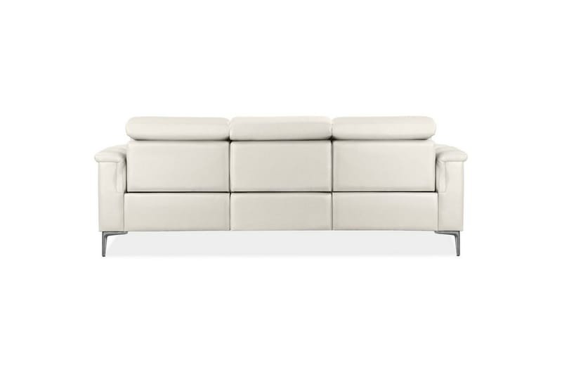 3-sitssoffa Lund Kräm, Läder/PU, Manuell vilstol - Kräm, Läder/PU, Manuell vilstol - Möbler - Vardagsrum - Soffor - Reclinersoffor & Biosoffor