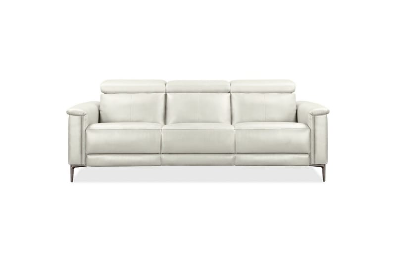 3-sitssoffa Lund Kräm, PU, Manuell vilstol - Kräm, PU, Manuell vilstol - Möbler - Vardagsrum - Soffor - Reclinersoffor & Biosoffor