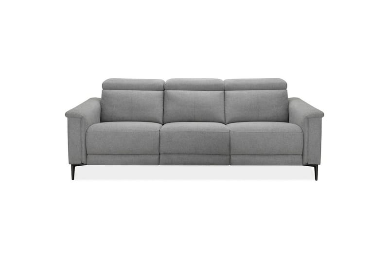 3-sitssoffa Lund Ljusgrå, Belfast tyg, Elektrisk vilstol - Ljusgrå, Belfast tyg, Elektrisk vilstol - Möbler - Vardagsrum - Soffor - Reclinersoffor & Biosoffor