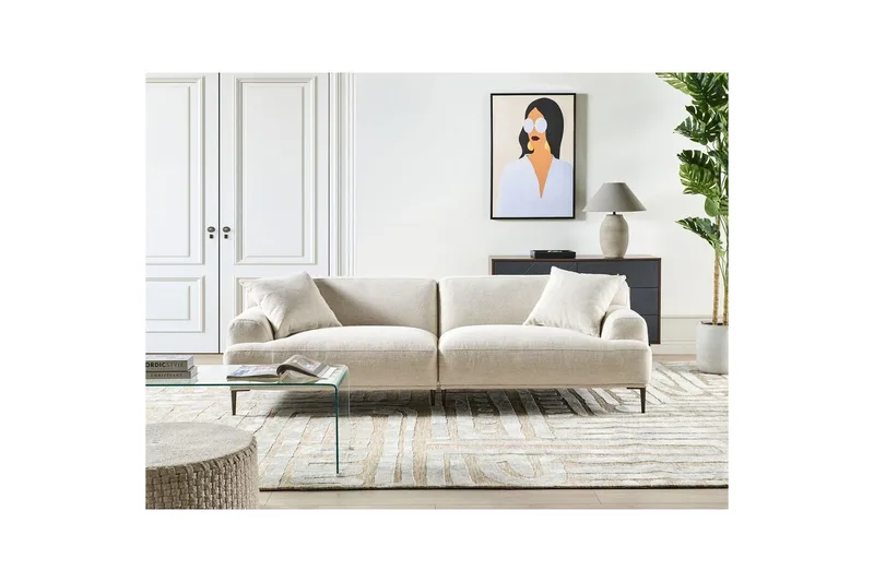 3-sitssoffa Matila Beige, brun - Beige, brun - Möbler - Vardagsrum - Soffor - 3-sits soffor