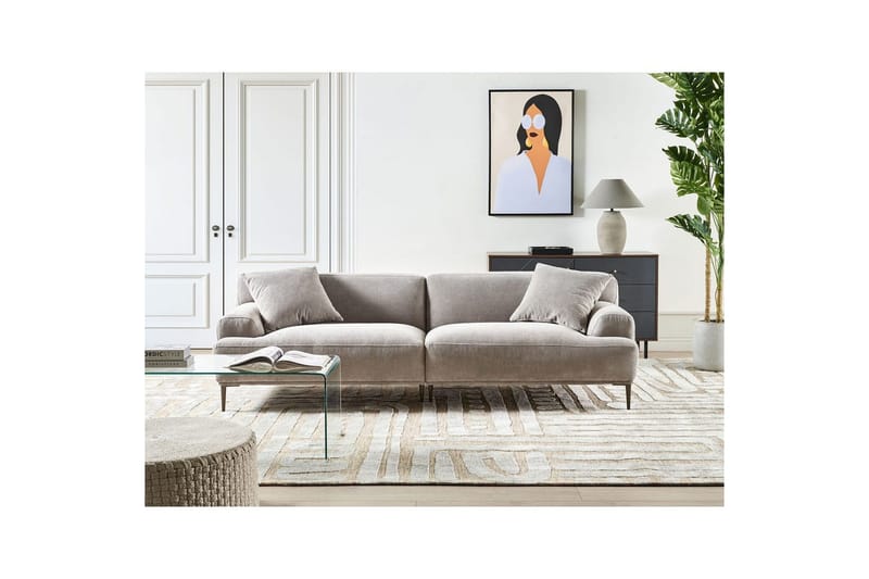 3-sitssoffa Matila Grå, brun - Grå, brun - Möbler - Vardagsrum - Soffor - 3-sits soffor