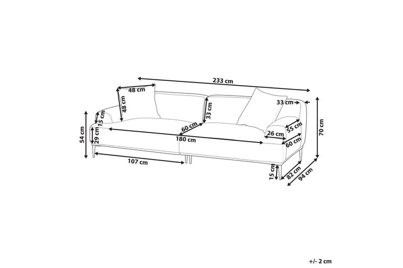 3-sitssoffa Matila Grå, brun - Grå, brun - Möbler - Vardagsrum - Soffor - 3-sits soffor