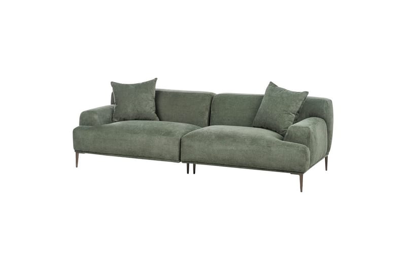 3-sitssoffa Matila Grön, brun - Grön, brun - Möbler - Vardagsrum - Soffor - 3-sits soffor