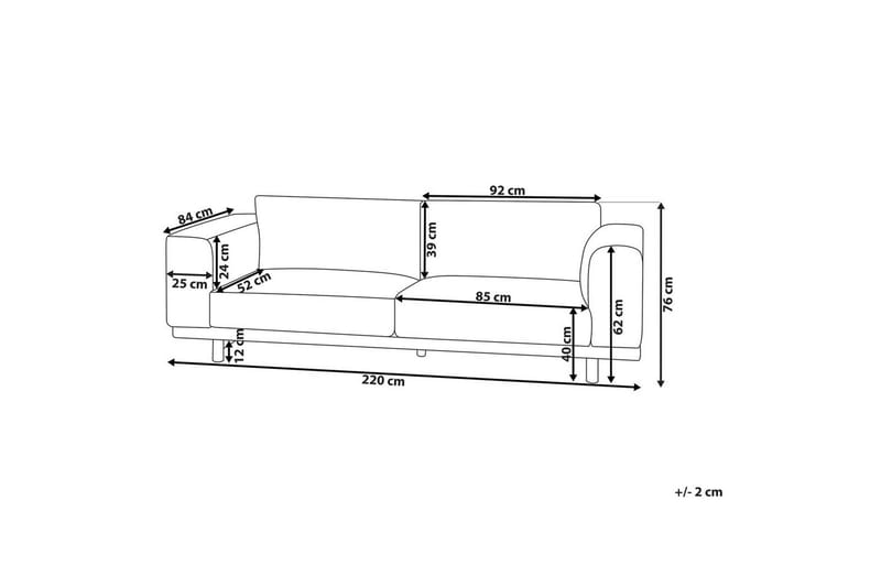 3-sitssoffa Nivala Röd - Röd - Möbler - Vardagsrum - Soffor - 3-sits soffor