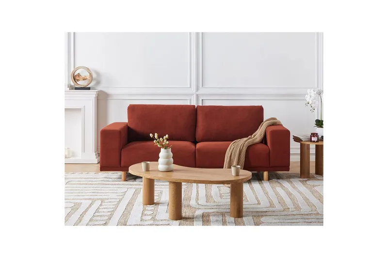 3-sitssoffa Nivala Röd - Röd - Möbler - Vardagsrum - Soffor - 3-sits soffor