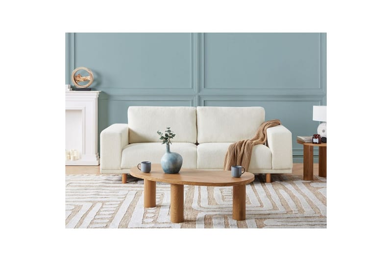 3-sitssoffa Nivala Vit - Vit - Möbler - Vardagsrum - Soffor - 3-sits soffor