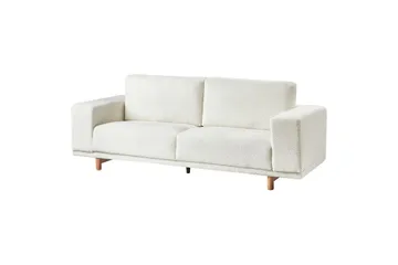 3-sitssoffa Nivala Vit - Vit - Möbler - Vardagsrum - Soffor - 3-sits soffor