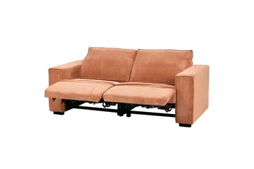 3-sitssoffa Nukari Orange, Svart - Orange - Möbler - Vardagsrum - Soffor - Reclinersoffor & Biosoffor