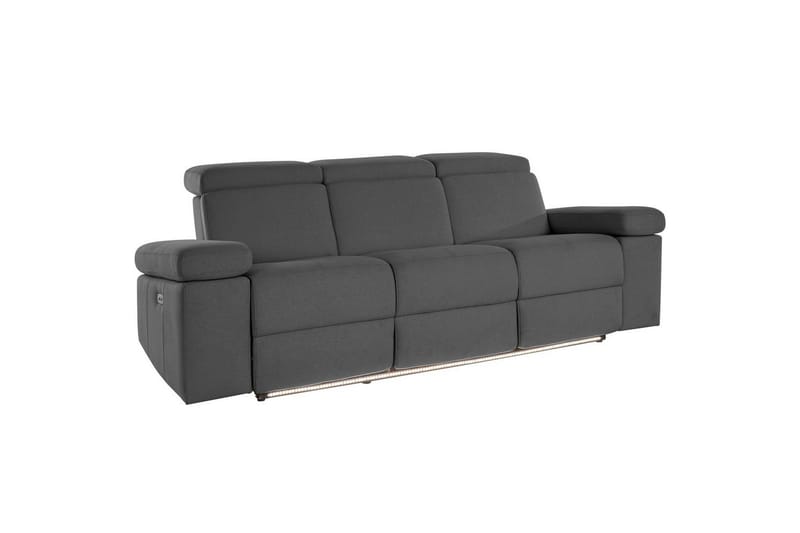 3-sitssoffa Rayland Antracit, Sunday tyg, Elektrisk vilstol - Antracit, Sunday tyg, Elektrisk vilstol - Möbler - Vardagsrum - Soffor - Reclinersoffor & Biosoffor