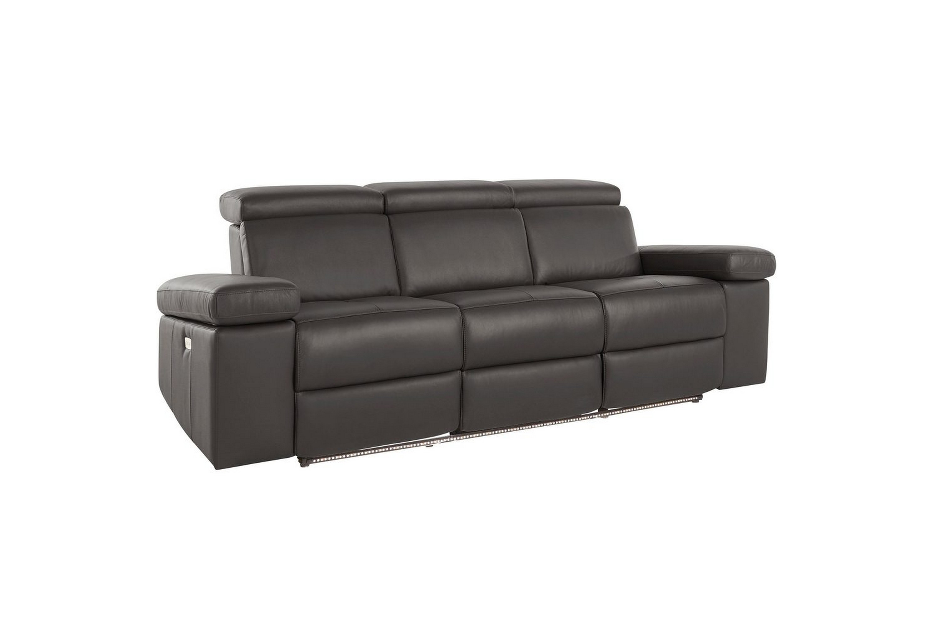 3-sitssoffa rayland brun, pu, elektrisk vilstol - brun, pu, elektrisk vilstol