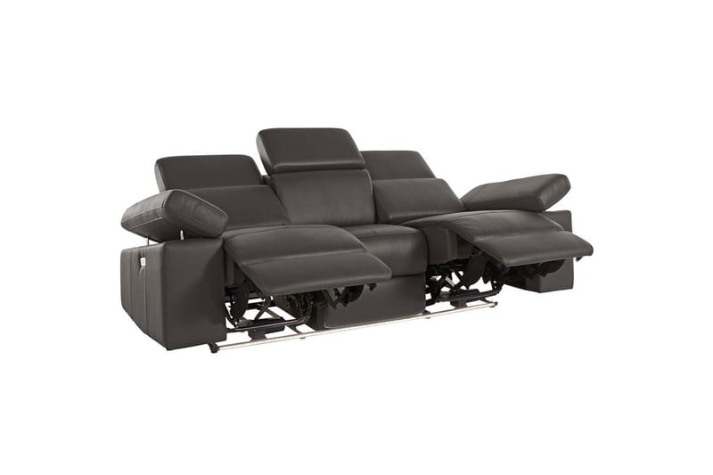 3-sitssoffa Rayland Brun, PU, Elektrisk vilstol - Brun, PU, Elektrisk vilstol - Möbler - Vardagsrum - Soffor - Reclinersoffor & Biosoffor