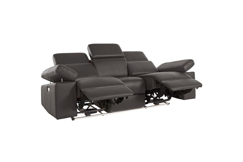 3-sitssoffa Rayland Brun, PU, Elektrisk vilstol - Brun, PU, Elektrisk vilstol - Möbler - Vardagsrum - Soffor - Reclinersoffor & Biosoffor