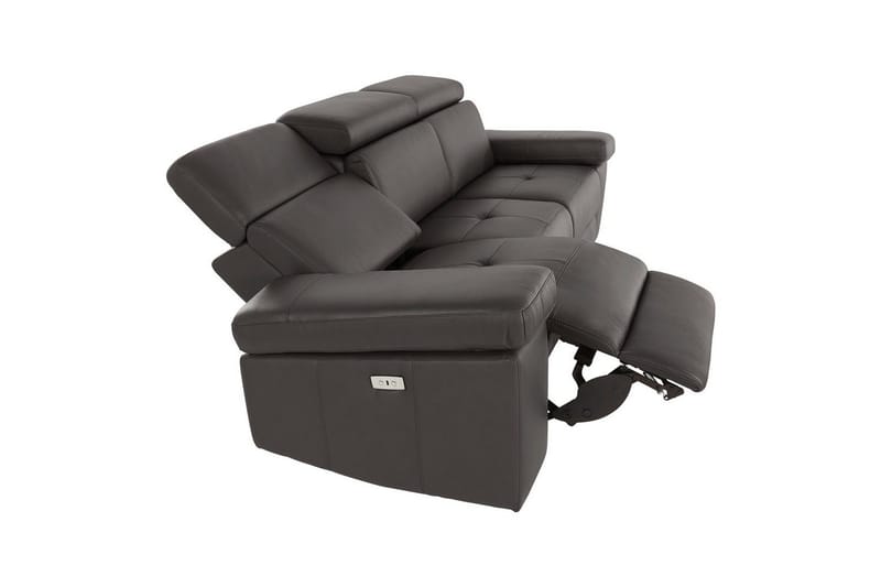 3-sitssoffa Rayland Brun, PU, Elektrisk vilstol - Brun, PU, Elektrisk vilstol - Möbler - Vardagsrum - Soffor - Reclinersoffor & Biosoffor