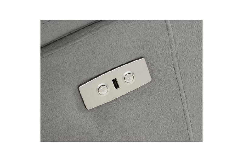 3-sitssoffa Rayland Grå, Sunday tyg, Elektrisk vilstol - Grå, Sunday tyg, Elektrisk vilstol - Möbler - Vardagsrum - Soffor - Reclinersoffor & Biosoffor