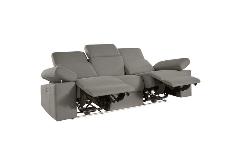 3-sitssoffa Rayland Grå, Sunday tyg, Elektrisk vilstol - Grå, Sunday tyg, Elektrisk vilstol - Möbler - Vardagsrum - Soffor - Reclinersoffor & Biosoffor