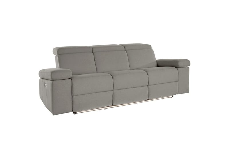 3-sitssoffa Rayland Grå, Sunday tyg, Elektrisk vilstol - Grå, Sunday tyg, Elektrisk vilstol - Möbler - Vardagsrum - Soffor - Reclinersoffor & Biosoffor