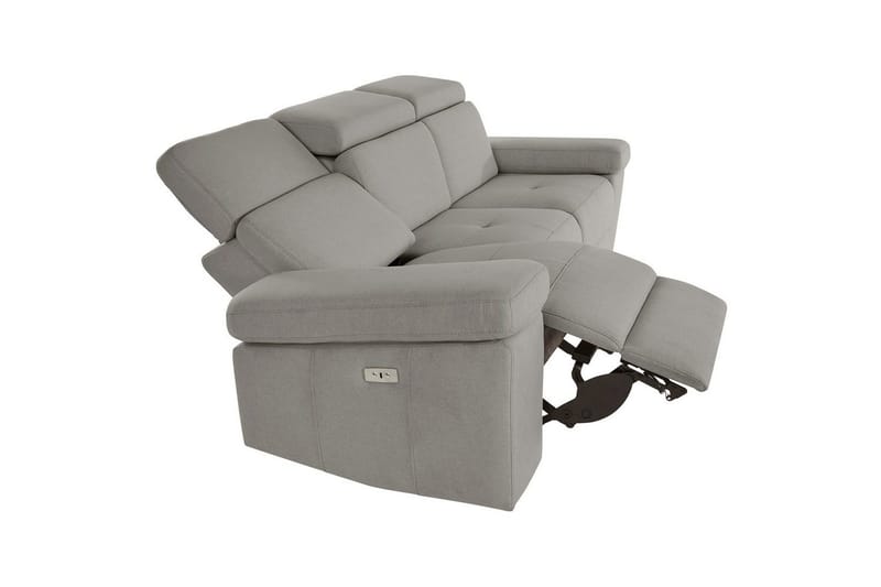 3-sitssoffa Rayland Grå, Sunday tyg, Elektrisk vilstol - Grå, Sunday tyg, Elektrisk vilstol - Möbler - Vardagsrum - Soffor - Reclinersoffor & Biosoffor
